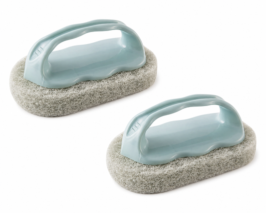 Multipurpose Heavy-Duty Scrub Pad with Handle – 2 Pack
