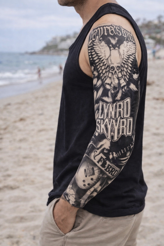 Tribal Tattoo Print Arm Sleeves Polyester Stretch Fashion Sleeves