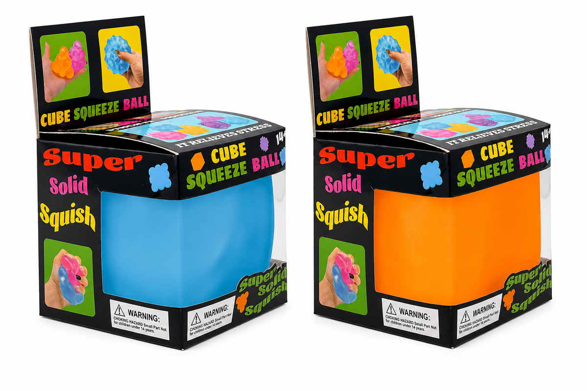 2-Inch (2-Pack) Ice Cube Stress Relief Toy – Press-and-Squeeze Sensory Fidget Cube