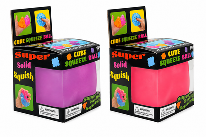 2-Inch (2-Pack) Ice Cube Stress Relief Toy – Press-and-Squeeze Sensory Fidget Cube