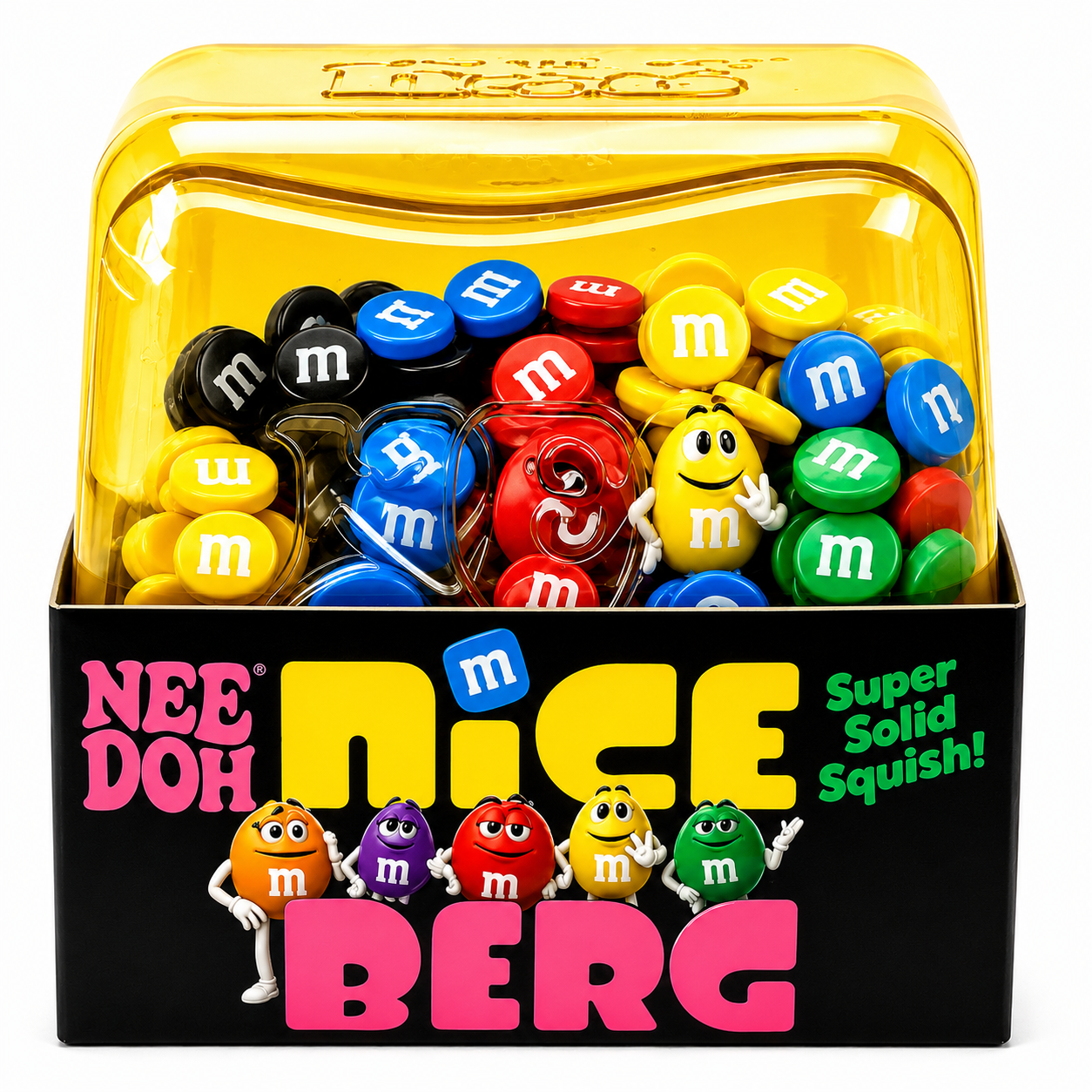 NeeDoh Berg Cube 1.5-Inch Mini Squishy Sensory M&M's Fidget Toy