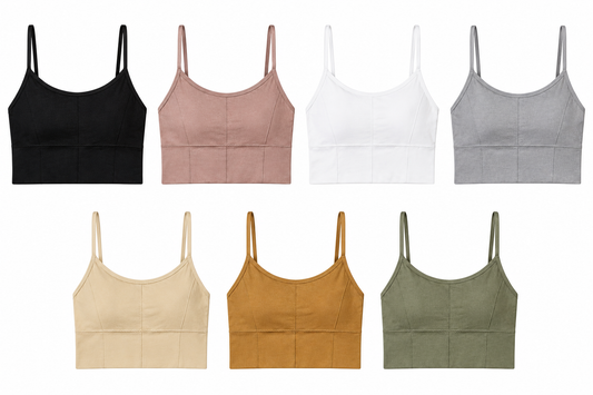 Girls’ 7-Pack Seamless Beauty Back Strap Bras – One Size