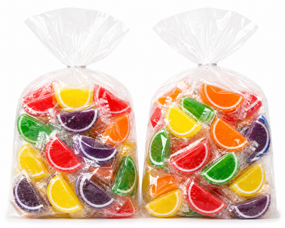 Assorted Fruit Slices Wrapped Candy – 2 Bags (30 Individually Wrapped Fruit Slices, 1 lb Total)