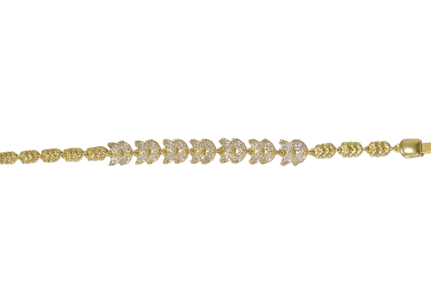 Elegant Gold Plated Crystal Bracelet