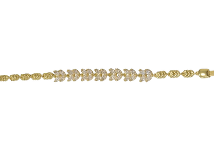 Elegant Gold Plated Crystal Bracelet