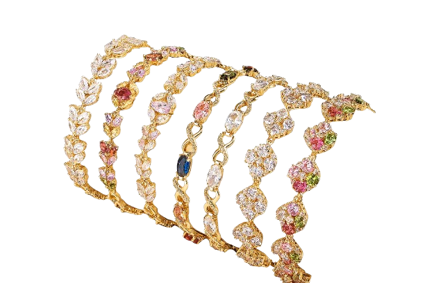 Elegant Gold Plated Crystal Bracelet