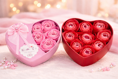 9-Piece Soap Rose Flower Heart Gift Box Set
