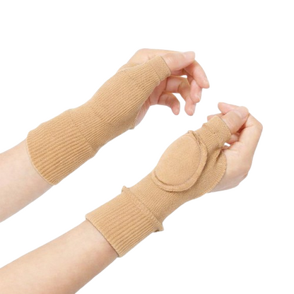2-Pack Gel Pad Thumb Fingerless Compression Gloves for Joint Support