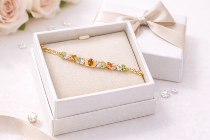 Elegant Gold Plated Crystal Bracelet