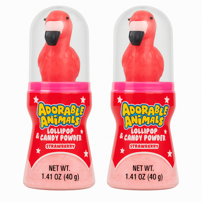 2-Pack Adorable Animal Dip-N-Lik Lollipop & Powder Candy – 1.4 oz