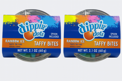 2-Pack Dippin’ Dots Taffy Bites Rainbow Ice Cup – 2.1 oz