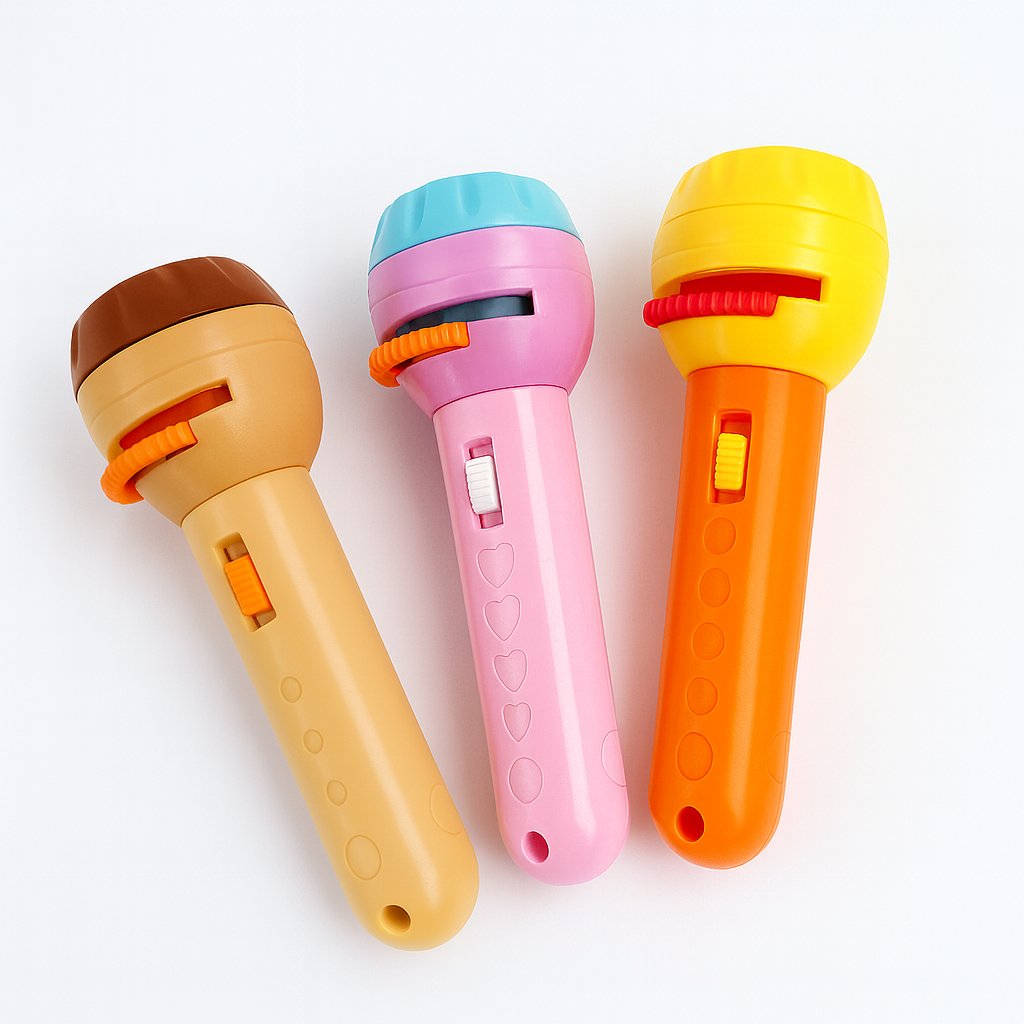 Children’s Cartoon Animal Projector Flashlight – Story Projection Torch with Rotating Discs
