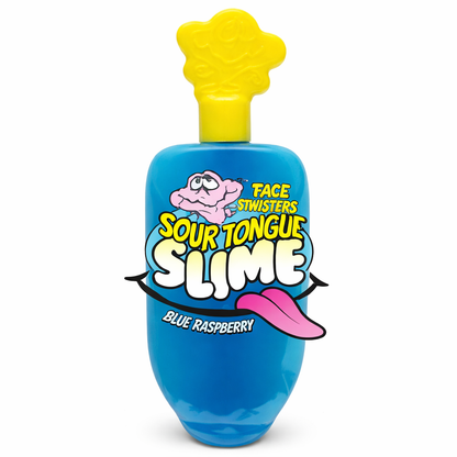 2-Pack Face Twisters Sour Tongue Slime Candy – Blue Raspberry & Cherry