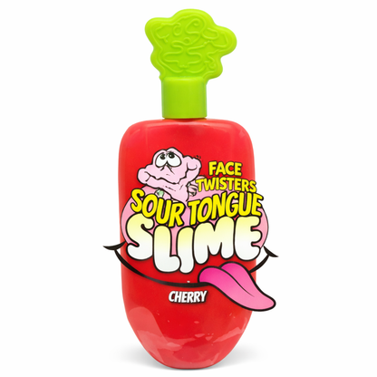 2-Pack Face Twisters Sour Tongue Slime Candy – Blue Raspberry & Cherry