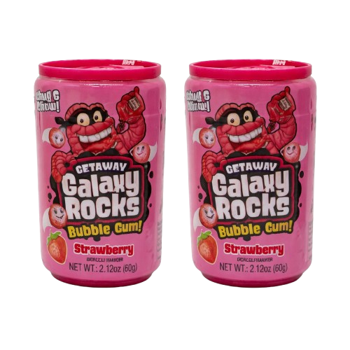 Kidsmania Galaxy Rocks Bubble Gum Candy Canister, 2.12 oz (2-Pack)