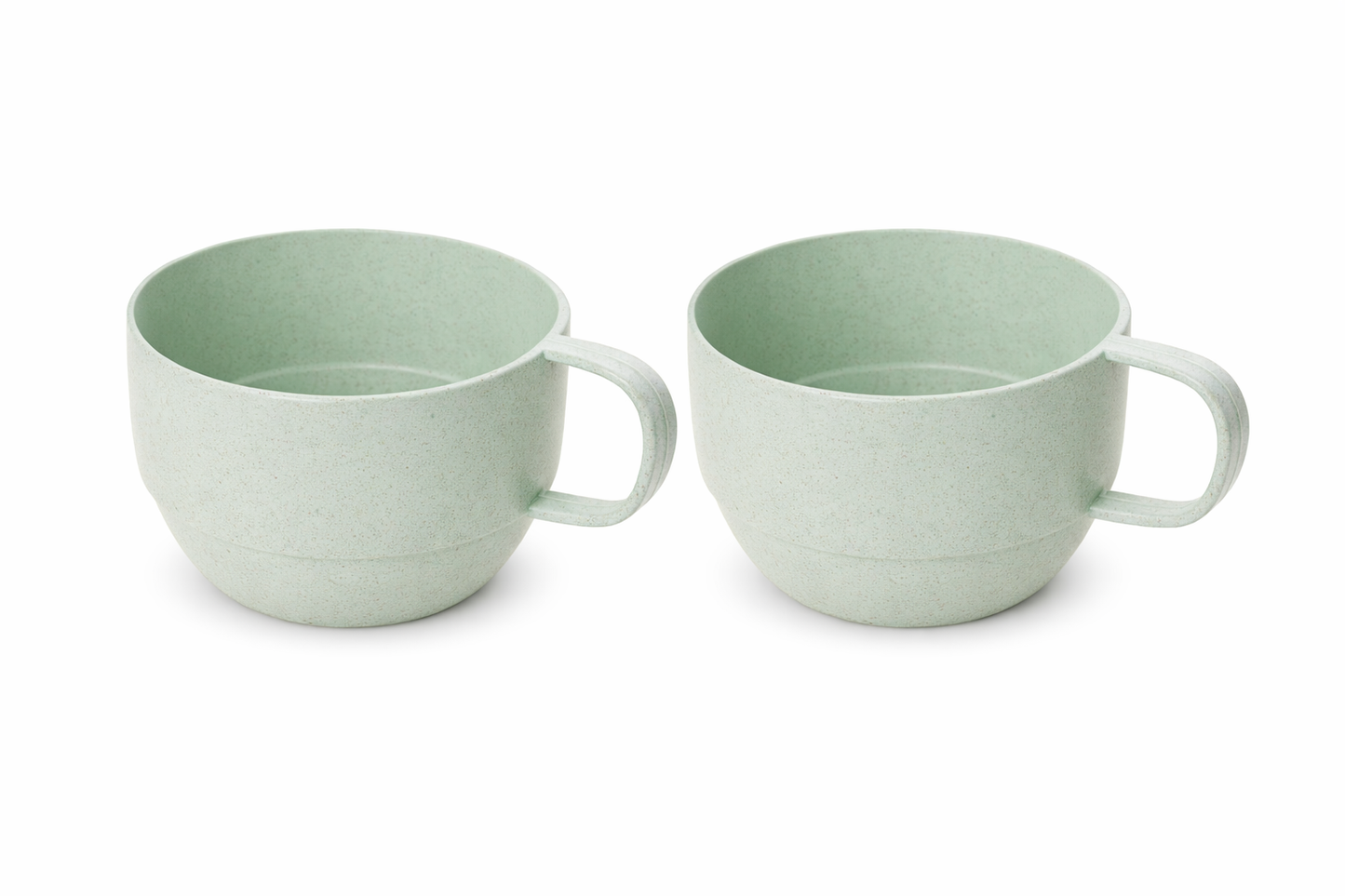 2-Pack Wheat Straw Plastic Cup with Handle