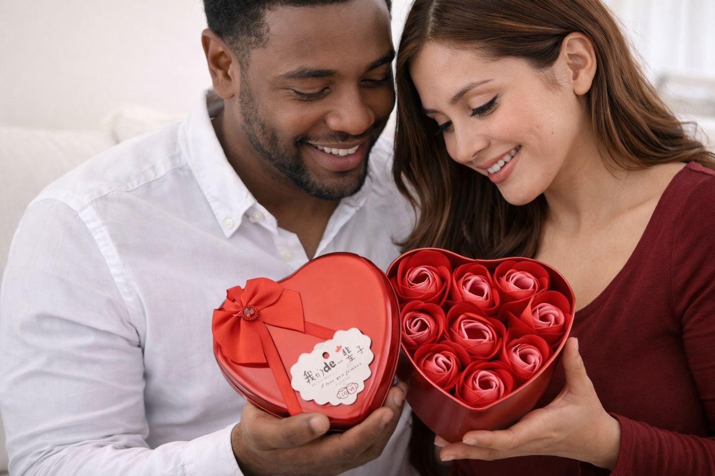 9-Piece Soap Rose Flower Heart Gift Box Set