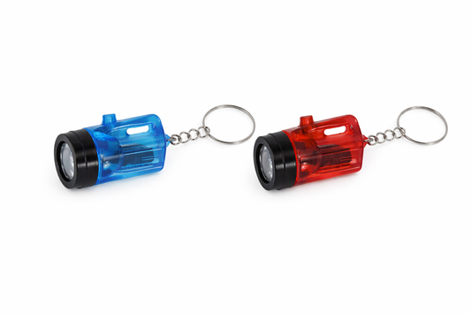 Mini LED Flashlight Keychain Set, 1.5 in Pocket Lights with Key Rings, 2-Pack (Random Colors)
