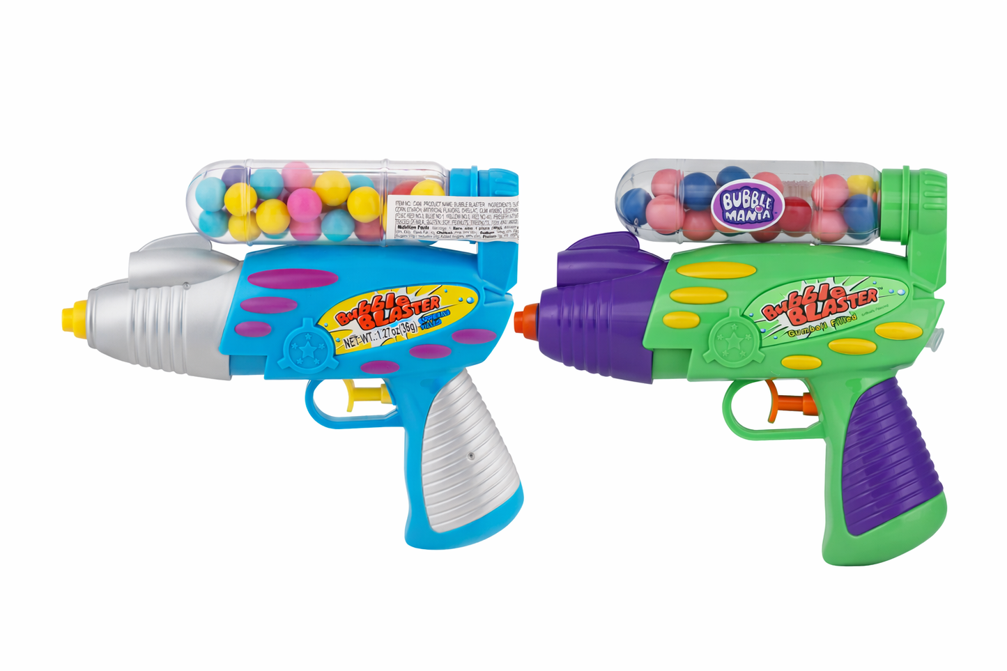 Bubble Blaster Toy Filled with Gumballs – 2 pack