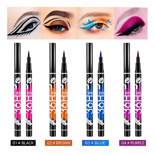 36H Waterproof Color Eyeliner Pen – Fine Tip Liquid Eyeliner