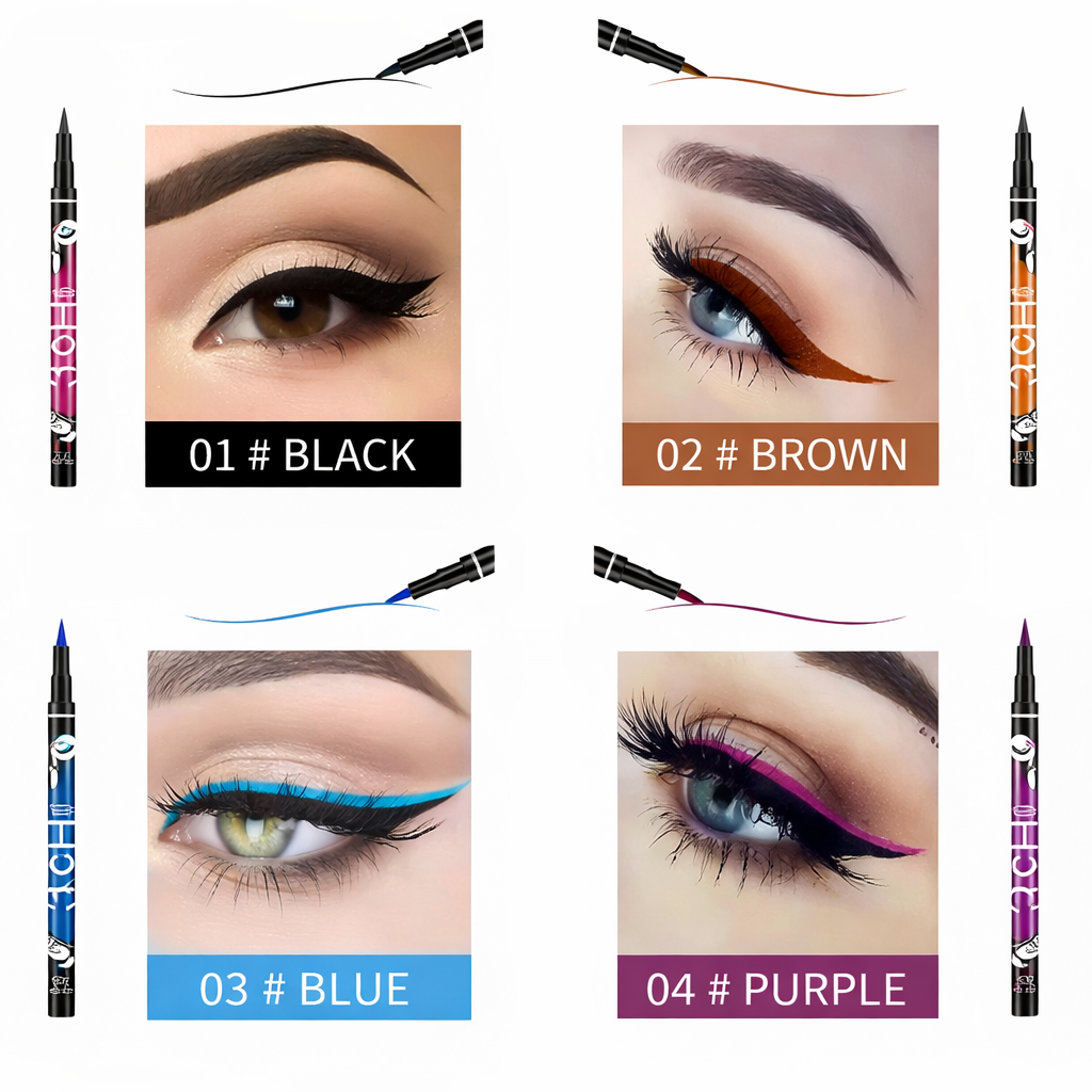 36H Waterproof Color Eyeliner Pen – Fine Tip Liquid Eyeliner