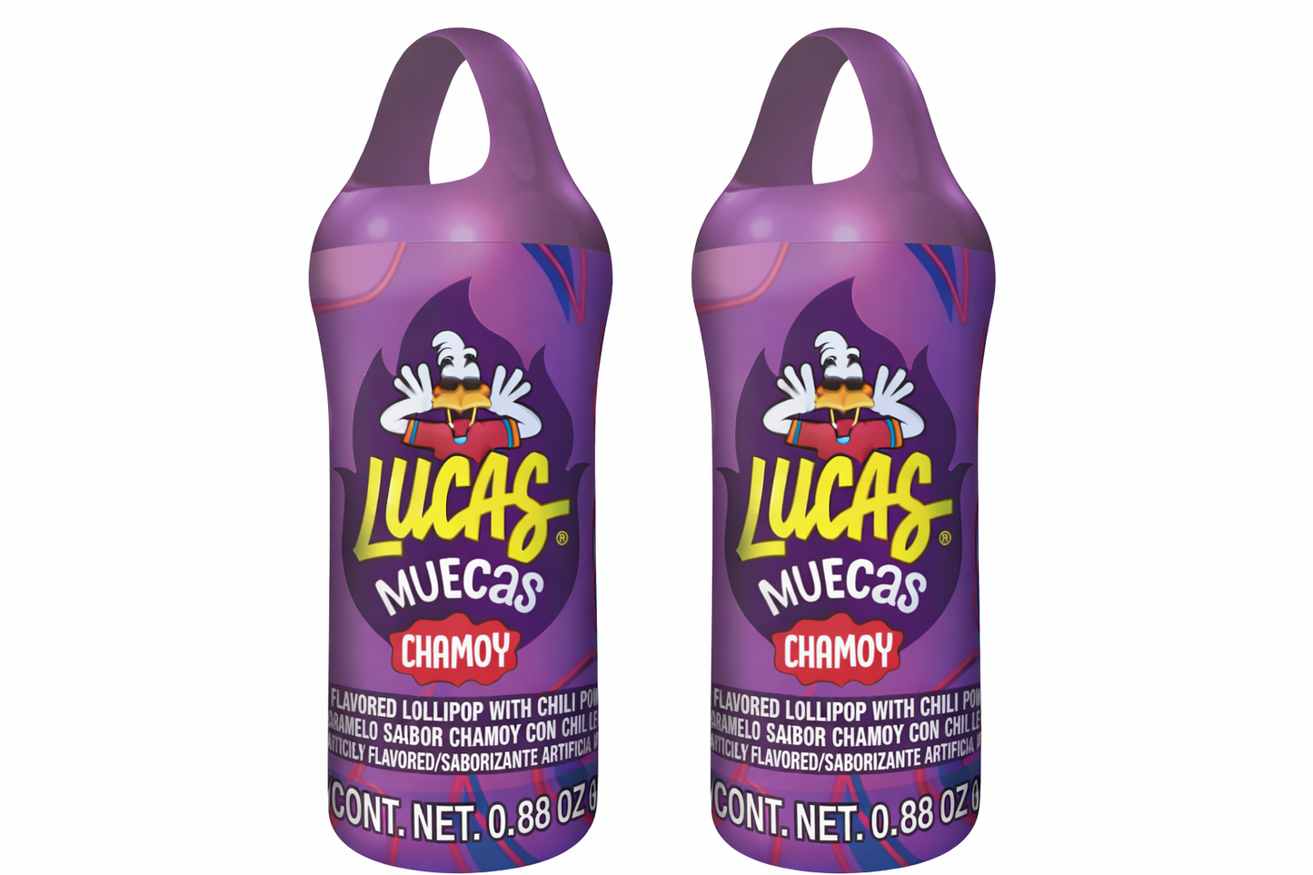 Lucas Muecas Powder Candy with Lollipop 2 Count – Chamoy or Watermelon