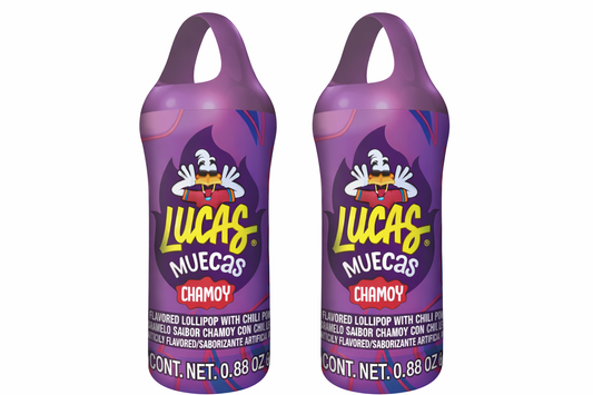 Lucas Muecas Powder Candy with Lollipop 2 Count – Chamoy or Watermelon