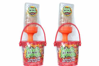 Paint Splash Lollipop with Sour Syrup Dip – 2 Pack, Assorted Flavors, 1.80 oz