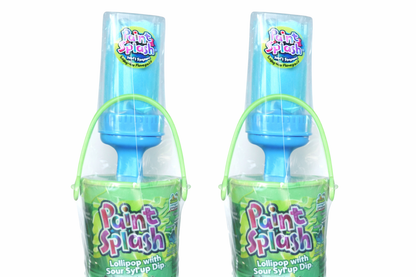 Paint Splash Lollipop with Sour Syrup Dip – 2 Pack, Assorted Flavors, 1.80 oz