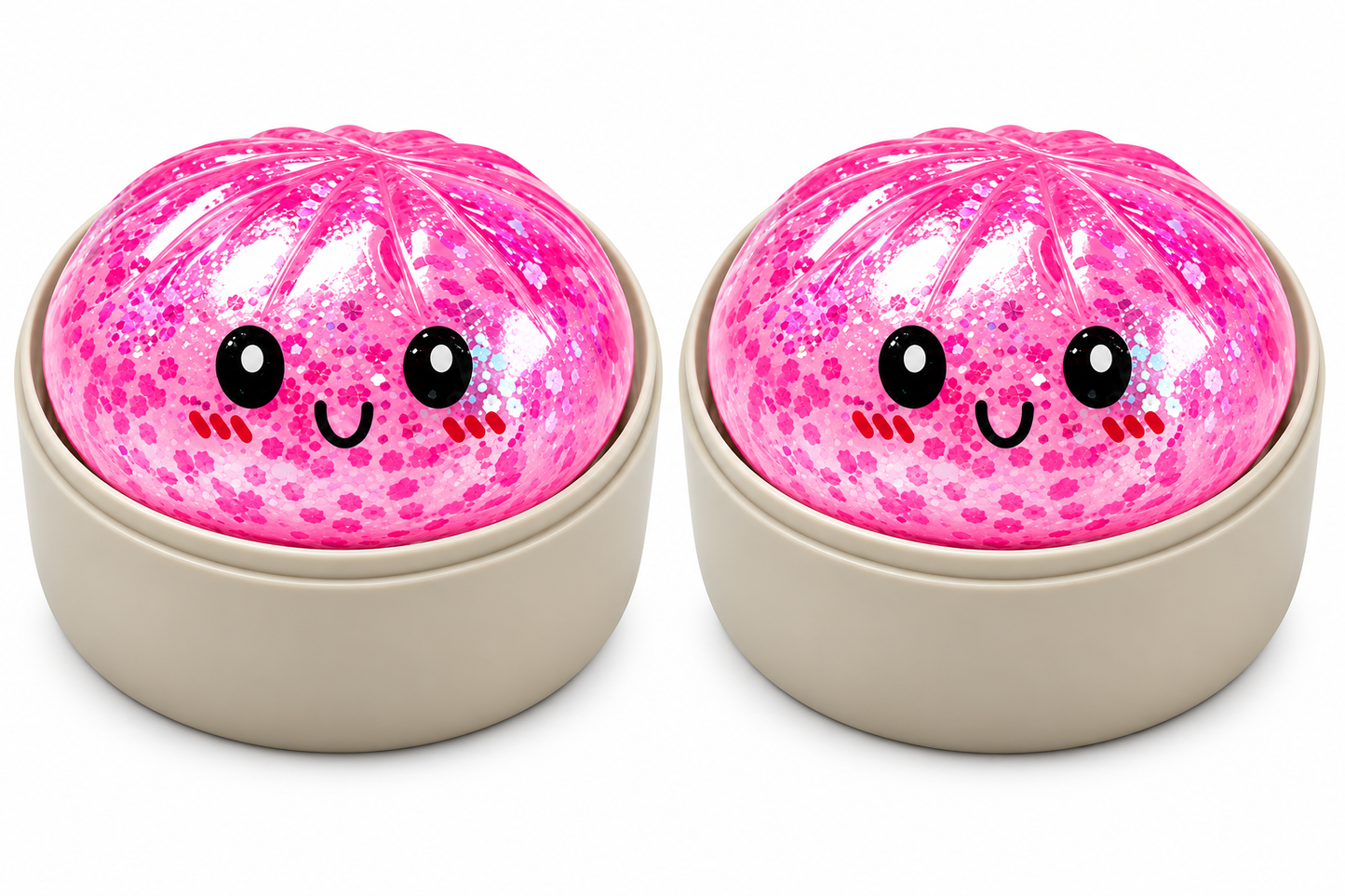 2-Pack Mini Glitter Squishy Dumpling Blind Box Stress Relief Toy – Quick-Rebound Sensory Squeeze Ball