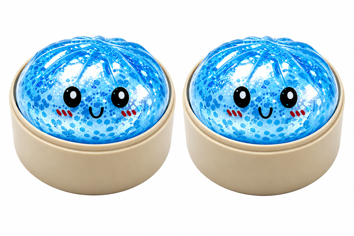 2-Pack Mini Glitter Squishy Dumpling Blind Box Stress Relief Toy – Quick-Rebound Sensory Squeeze Ball