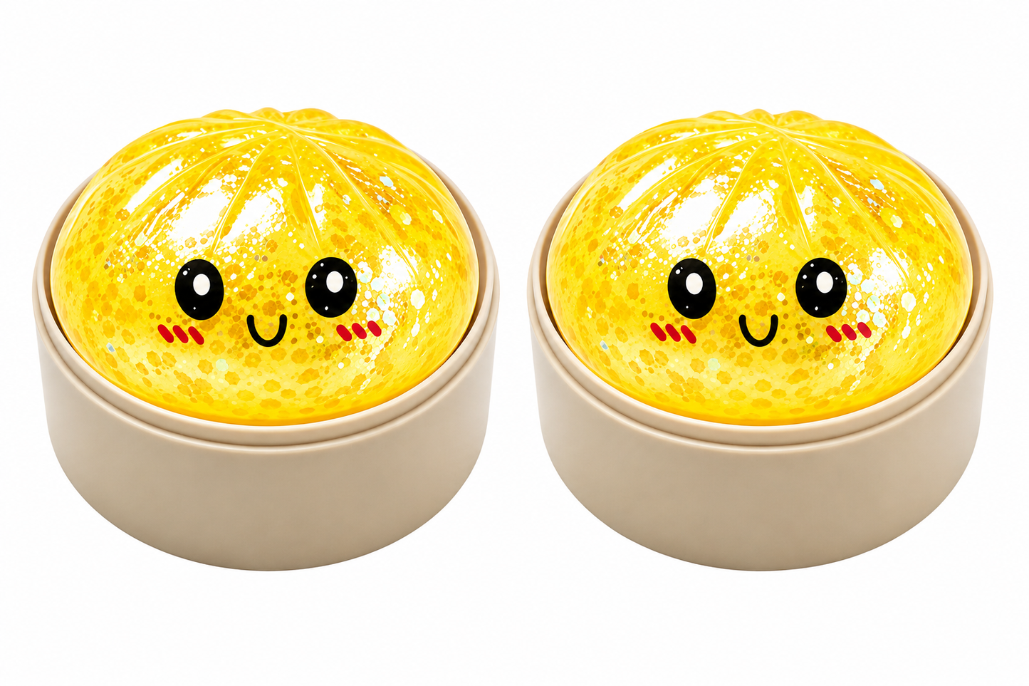 2-Pack Mini Glitter Squishy Dumpling Blind Box Stress Relief Toy – Quick-Rebound Sensory Squeeze Ball
