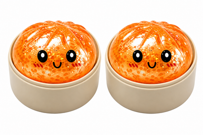 2-Pack Mini Glitter Squishy Dumpling Blind Box Stress Relief Toy – Quick-Rebound Sensory Squeeze Ball