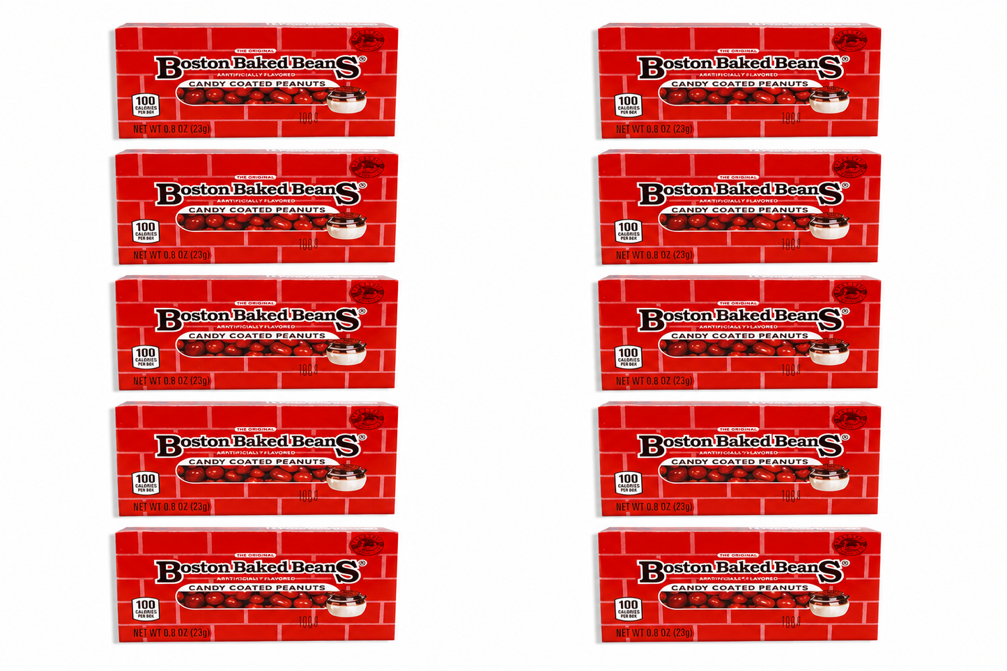 Boston Baked Beans Candy 10 Pack Crunchy Peanut Candy Boxes