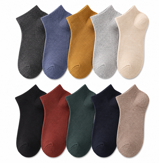 Cotton Ankle Socks – Breathable Moisture-Wicking, 2 Pairs