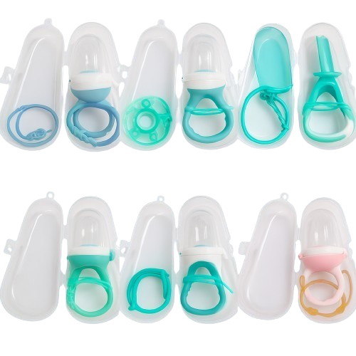 Safe Haven & CO Silicone Baby Pacifier with Chain and Carrying Case