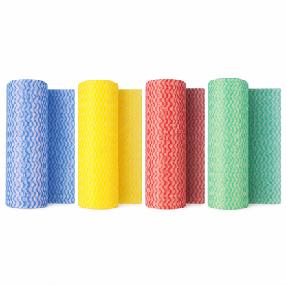 4-Pack (50pcs/Roll) Simple Kitchen Disposable Non-woven Dish Towel