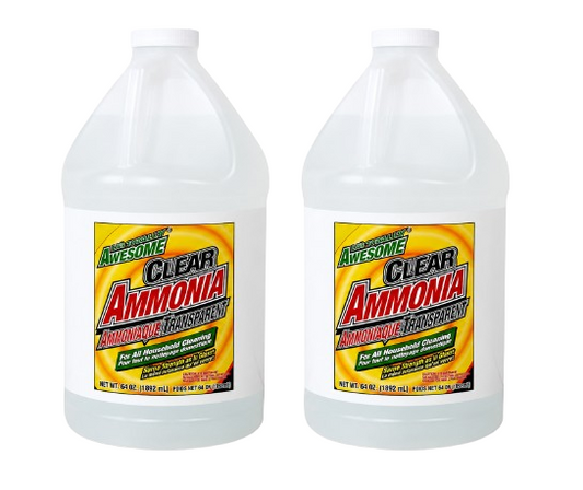 LA’s Totally Awesome Clear Ammonia Multi-Surface Cleaner, 64 oz, 2-Pack