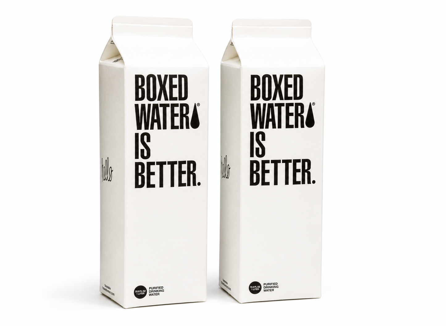 2-Pack Boxed Water Is Better – 16.9 fl oz Purified Drinking Water Carton