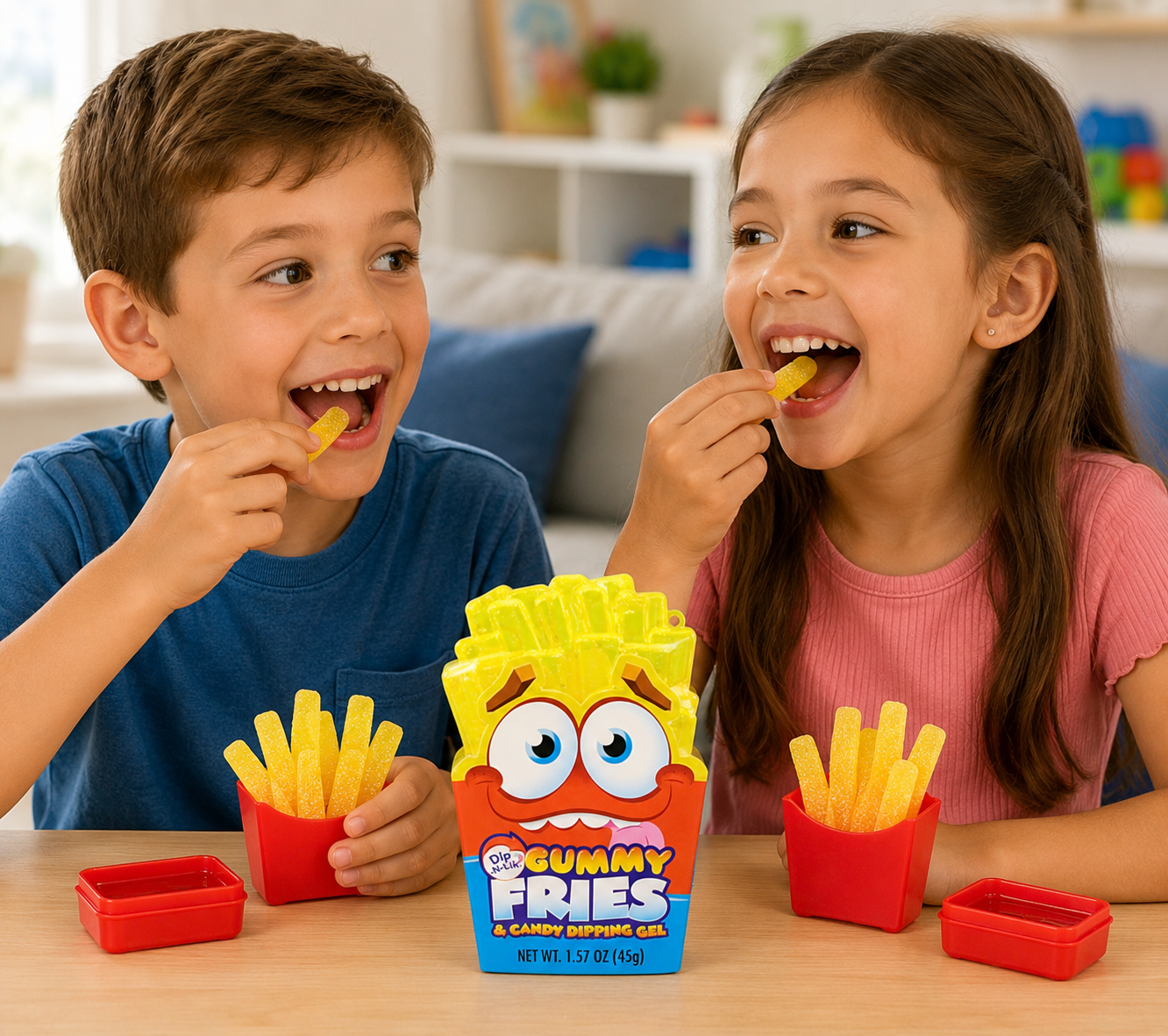 Koko’s Gummy Fries Dip N Lik Candy Gel 1.57oz – 2 Pack