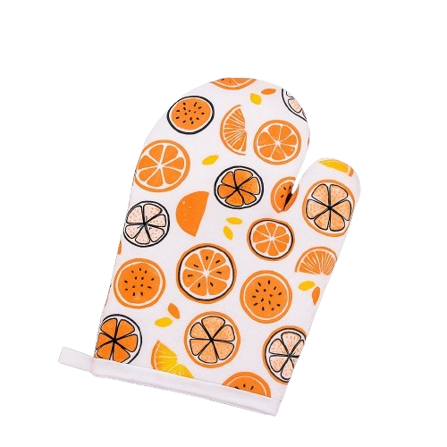 Heat-Resistant Cotton Oven Mittens - 2 Pack