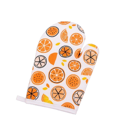 Heat-Resistant Cotton Oven Mittens - 2 Pack