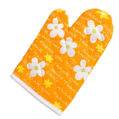 Heat-Resistant Cotton Oven Mittens - 2 Pack