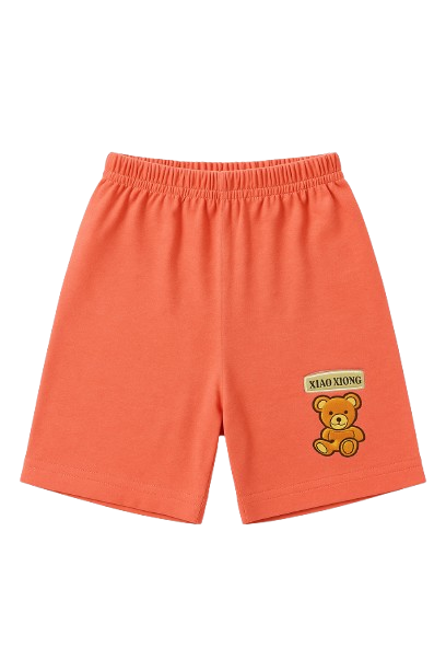 Safe Haven & CO Children’s Cotton Shorts with Teddy Bear Patch