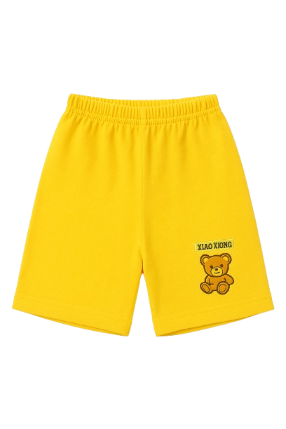 Safe Haven & CO Children’s Cotton Shorts with Teddy Bear Patch