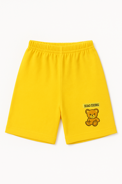 Children’s Cotton Shorts with Teddy Patch
