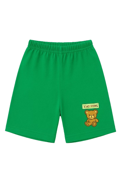 Safe Haven & CO Children’s Cotton Shorts with Teddy Bear Patch