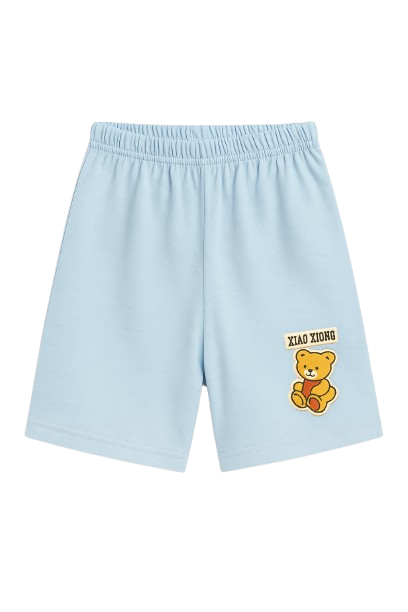 Safe Haven & CO Children’s Cotton Shorts with Teddy Bear Patch