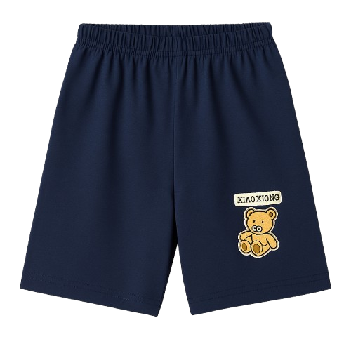 Safe Haven & CO Children’s Cotton Shorts with Teddy Bear Patch
