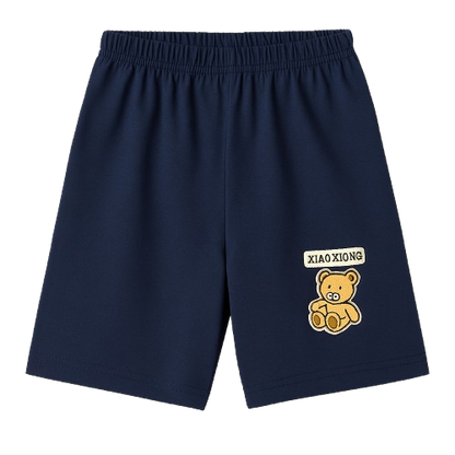 Safe Haven & CO Children’s Cotton Shorts with Teddy Bear Patch